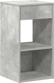 vidaXL Noptiera cu sertar gri beton 35x34x66,5 cm