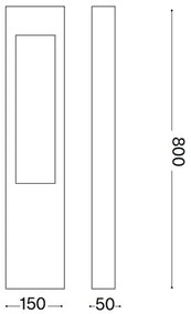 Lampă de exterior Ideal Lux VEGA 1xG9/15W/230V 80 cm IP44 maro