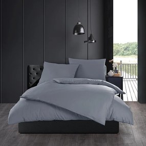Lenjerie de pat din bumbac Color gri, 140 x 200cm, 70 x 90 cm