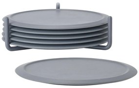 Set 6 suporturi cană cu stand Zone Singles, gri