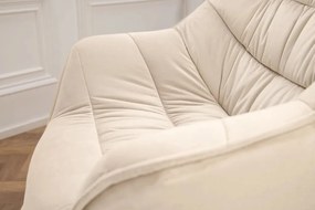 Set de 2 scaune pivotante The Dutch Retro, catifea sampanie bej