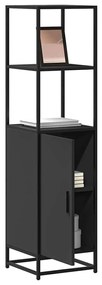 vidaXL Dulapuru negru 35,5x35x139 cm lemn și metal prelucrat