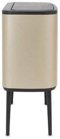 Copentru gunoi colectare selectivă Brabantia Bo Touch 1003216, 3x11 L, Deschidere lina si silentioasa, Deschidere mare, Auriu metalic