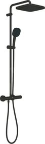 Coloana de dus cu baterie termostatata negru mat Grohe Vitalio 250 Cube