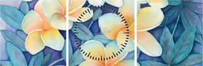 Tablou - Tufe tropicale (cu ceas) (90x30 cm)