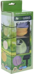 Lanț solar ProGarden cu lanterne LED colorate, 3m, alb cald