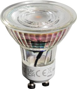 Set de 5 becuri LED GU10 50mm reglabile în Kelvin, transparente, 4,5W, 345 lm, 2000-2700K