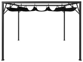 Pavilion de gradina cu acoperis retractabil, antracit, 3 x 3 m Antracit