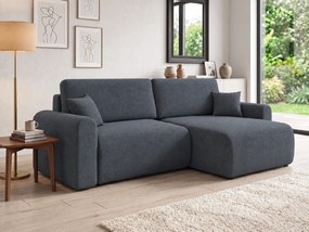 Coltar extensibil reversibil de colt NORDEN PAROS 250x140 cm, gri inchis