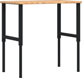 vidaXL Banc lucru maro 100x60x(71,5-98)cm lemn masiv stejar dreptunghi