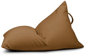 Fotoliu puf pentru copii maro cu tapițerie din țesătură bouclé Razzy – SLOWDOWN