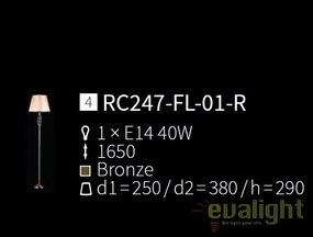 Lampadar elegant design clasic Grace bronz MYRC247-FL-01-R