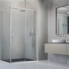 Perete lateral stanga Radaway Idea KDJ 90 cm finisaj nichel periat-transparent sticla 6 mm