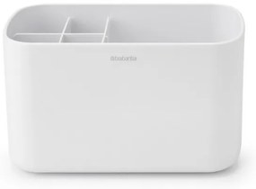 Organizator pentru periute de dinti Brabantia ReNew 1003494, Rezistent la coroziune, Separator intern, Baza antiderapanta, Alb