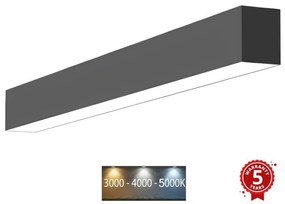 Sinclair LSM 24-40CCT - Plafonieră LED LSM 40W 230V, 120 cm, negru