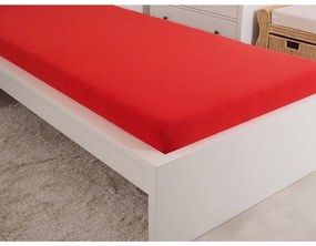 Cearșaf de pat 4Home jersey Ideal roșu , 140 x 200 cm, 140 x 200 cm