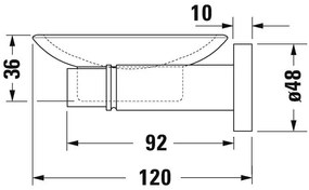 Duravit D-Code Savoniera de perete, stanga