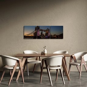 Tablou - Tower bridge (cu ceas) (90x30 cm)