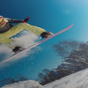 Tablou - Snowboarder (cu ceas) (90x30 cm)