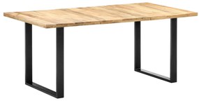 vidaXL Masă de bucătărie, 180 x 90 x 76 cm, lemn masiv de mango