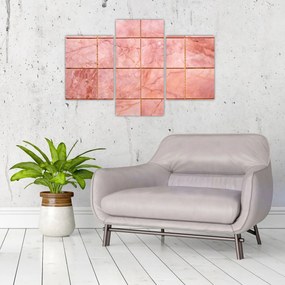 Tablou - Roz, gresie marmorată (90x60 cm)