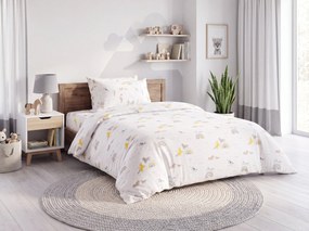 Lenjerie de pat pentru copii MAGIC UNICORN TALES alb, 100% bumbac Dimensiune lenjerie de pat: 70 x 80 cm | 140 x 200 cm