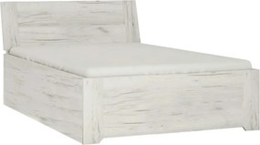 Cadru pat ANGEL 90x200 cm, alb craft, PAL melaminat, cu spatiu depozi