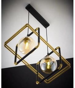 Lustră pe cablu Jupiter 2026 FIORI 2xG9/10W/230V negru/auriu/bej