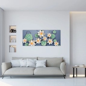 Tablu cu nufăr (120x50 cm)