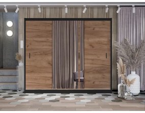 Dulap cu oglindă SABRINA 250x215 cm, stejar craft