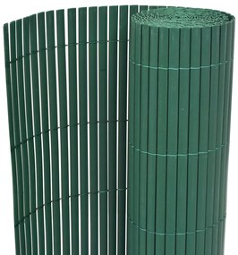 vidaXL Gard de grădină cu două fețe, verde, 90 x 300 cm, PVC
