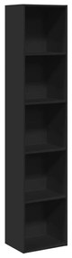 857886 vidaXL Bibliotecă, negru, 40x30x189 cm, lemn prelucrat