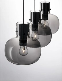 Lustra cu 3 pendule design modern CINZIA fumuriu