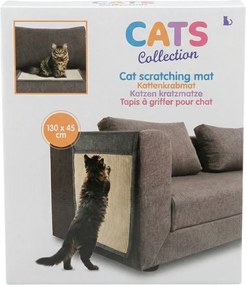 Covoraș de ascuțit gheare, pentru protecția canapelei, cu sisal, 130x45 cm, culoare gri