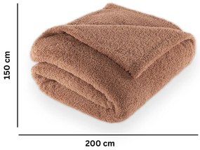 Pătură maro din micropluș/cocolino 150x200 cm Cocoon – Tiseco Home Studio