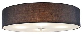 Plafoniera rustică neagră 50 cm - Drum