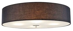 Plafoniera rustică neagră 50 cm - Drum