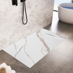 Cadita de dus Bazalt Carrara alba 80x100