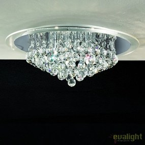 Plafoniera eleganta cristal K9 diam. 50cm Gloria DLU 2378/6/50 chrom OR