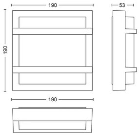 Aplică LED de exterior PETRONIA LED/12W IP44 Philips 17394/93/P0