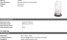 Suport lumanare design LUX Giselle L diam.22,5cm 112905 HZ