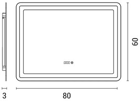 Oglindă LED retroiluminată de baie LED/20W/230V 4000K IP44