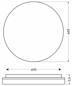 Plafonieră în culoare naturală LED ø 48 cm Gandava – Candellux Lighting
