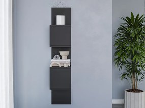 Polita de perete SUNEDO 25x125 cm, neagra