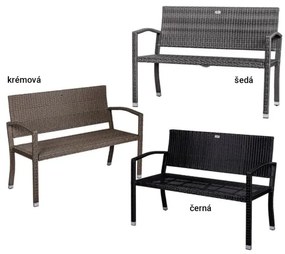 STILISTA Bancă de grădină din poliratan, 122 x 52 cm, maro