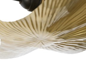 Plafoniera orientala din alama cu negru cu 3 lumini - Louka