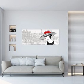 Tablou - Doamna la oraș (120x50 cm)