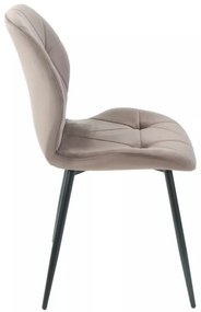 Scaun Rick velvet cappuccino/negru Blu38