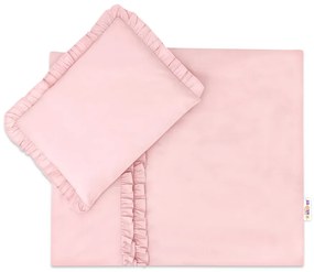 Baby Nellys 4-dílná set carucior cu volane, Royal - roz
