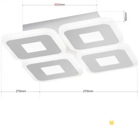 Plafoniera LED dimabila design modern Domino 27x27cm